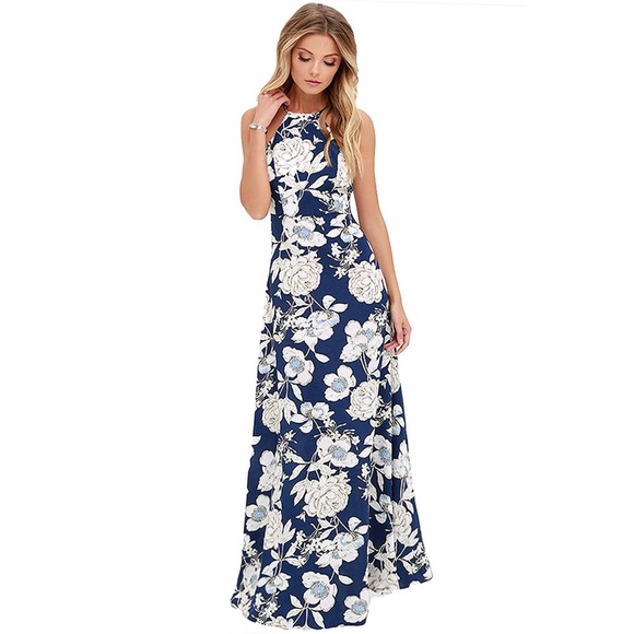 NWT Maxi Floral Off Shoulder Dress - Picture 2 of 8